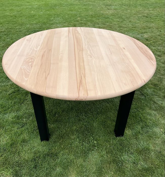Stol drewniany okragly bukowy 128cm od ręki