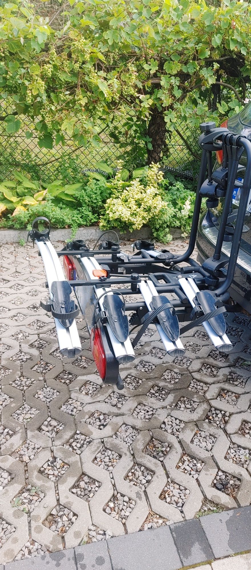 Bagaznik na rowery Aguri Active Bike 4 Silver plus rampa najazdowa