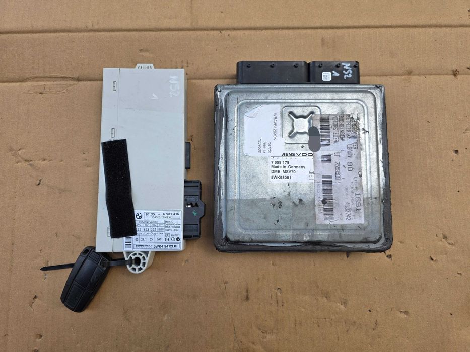 Zestaw Startowy N52B25 Sterownik MSV70 Cas BMW E90 E91 E92 E60 E61 E87