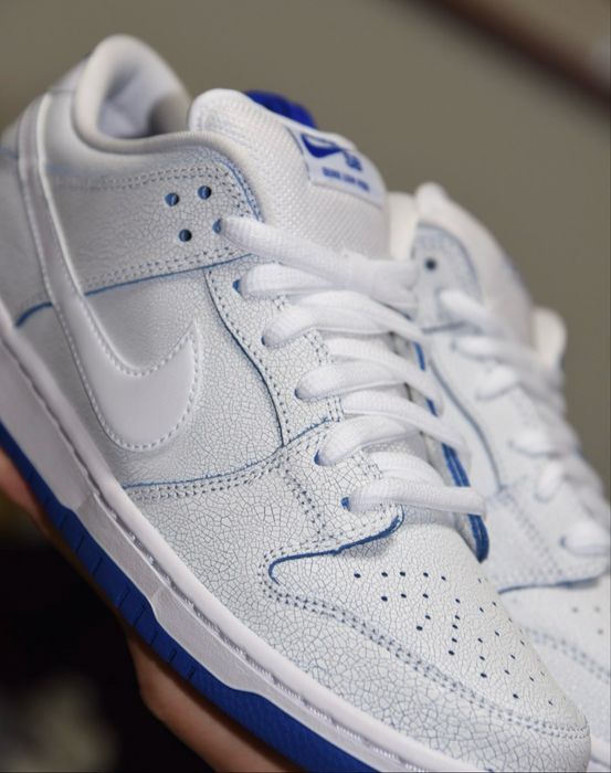 Кросівки Nike Dunk SB Low PRM White Game Royal Найк данки білі сині