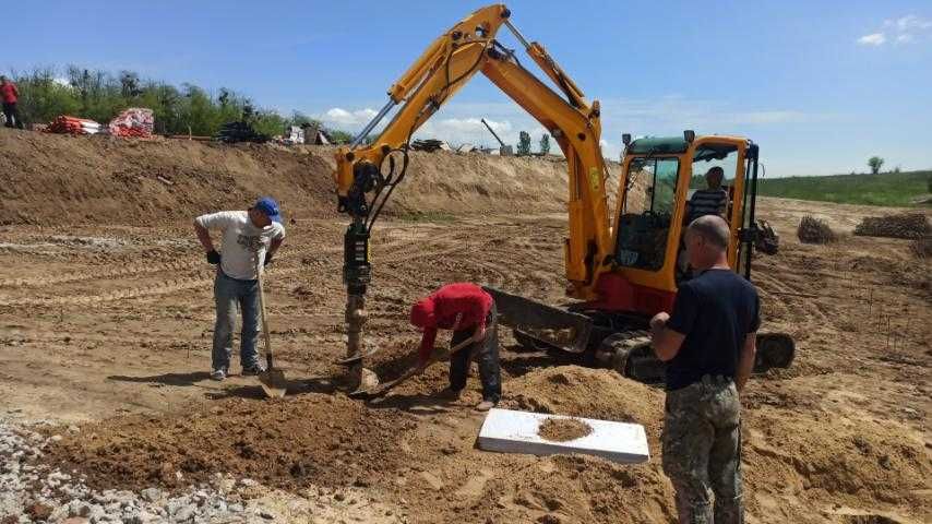 Бурение под Сваи - Ямобур - Экскаватор - Буровая