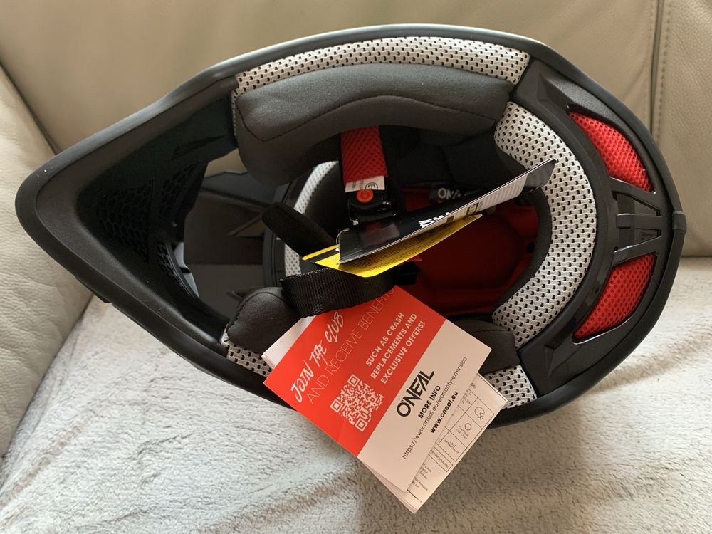 Kask Cross O'Neal 2SRS SPYDE V.23 Czarno-Szaro-Fluo Żółty