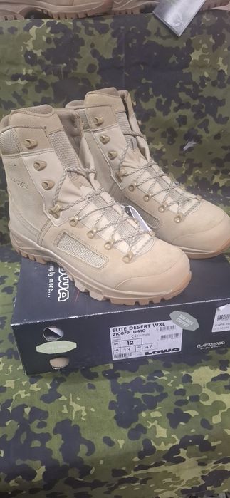 Piaskowe buty wojskowe militarne Lowa Elite Desert r 47