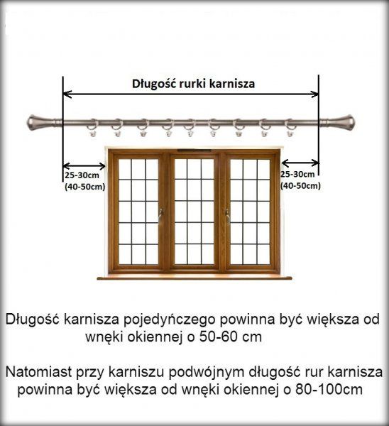 Fi 16, Karnisz pojedynczy metalowy 120 cm. Karnisze metalowe. Promocja