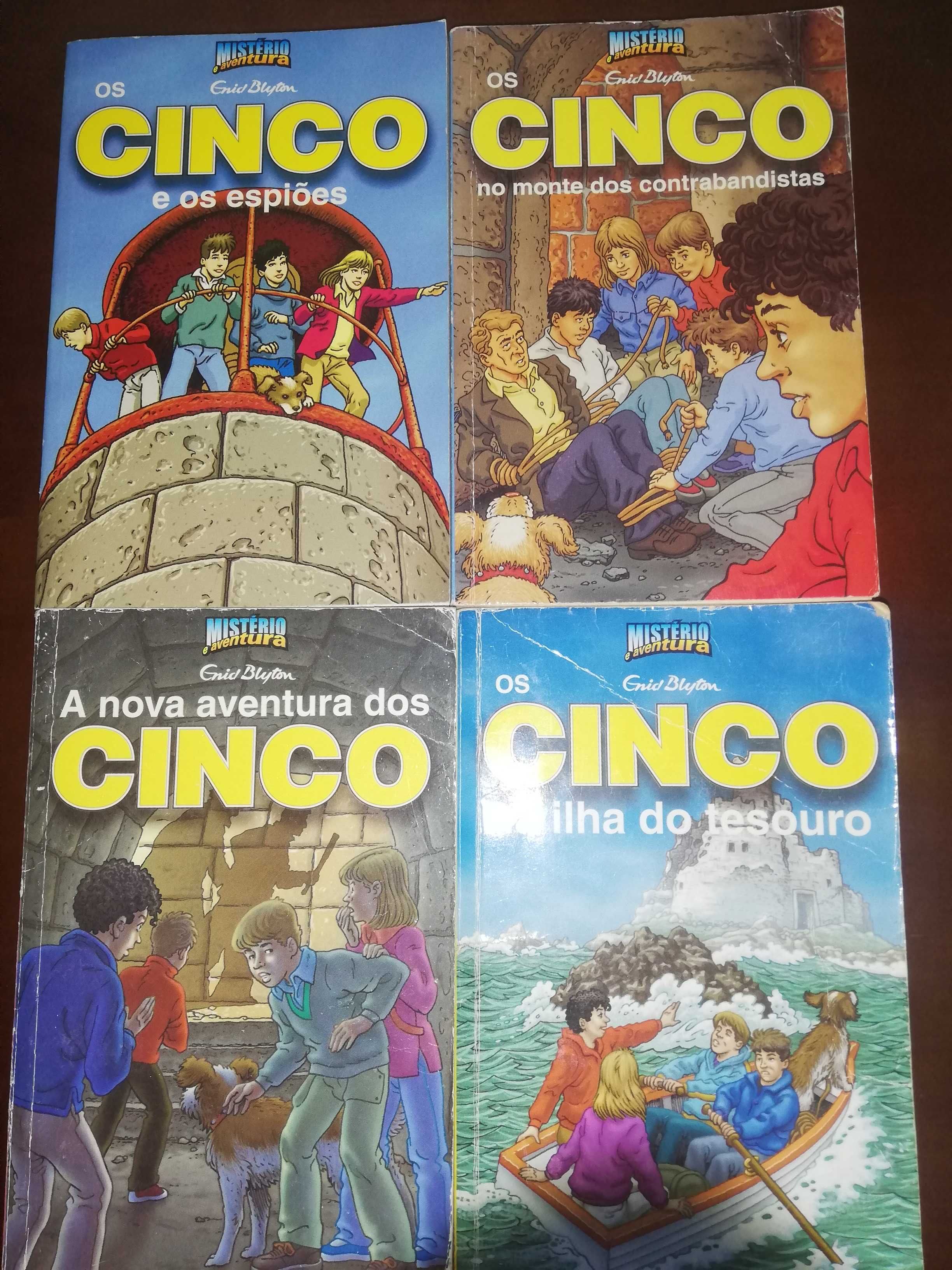 4 livros coleção "Os Cinco"