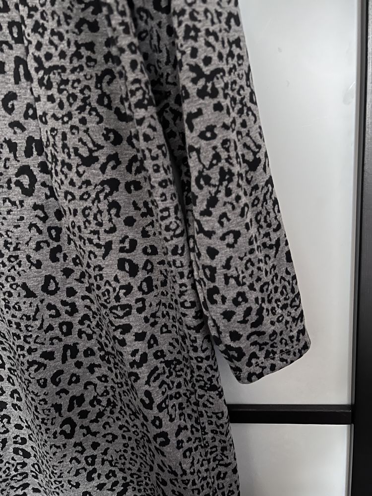 Esmara M sukienka panterka szara cętki leopard midi