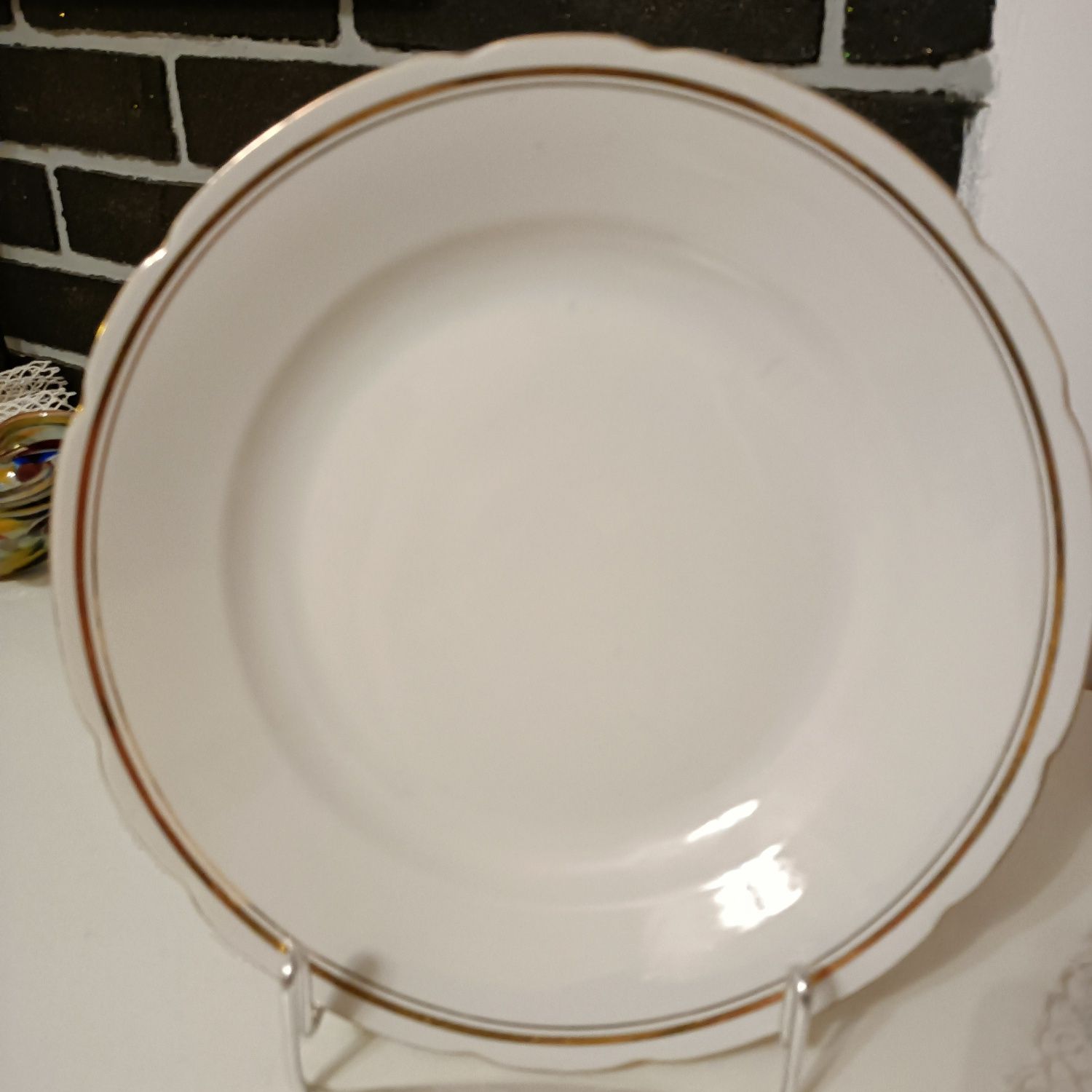 Duża porcelanowa salaterka i patera