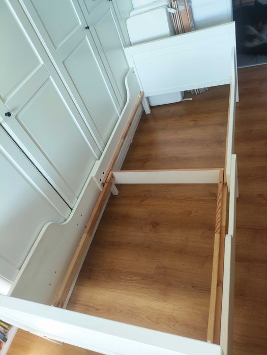 IKEA SUNDVIK Rozsuwana rama łóżka i dno łóżka 80x200 cm biały