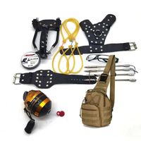 Полный набор Рогатка для рыбалки и охоты  катушка, очки + сумка