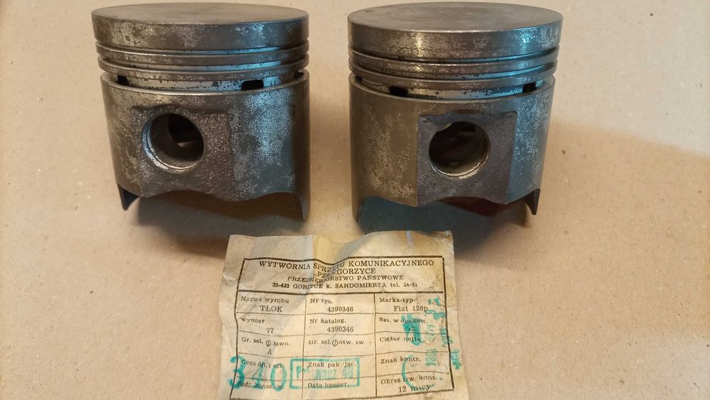 Nowe tłoki oryginał Fiat 126p 650