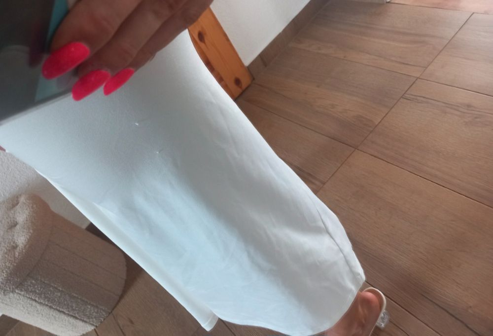 Sukienka długa biała piękna XS S