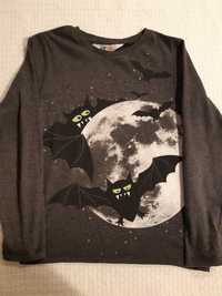 H&M bluzka księżyc nietoperze 122-128cm