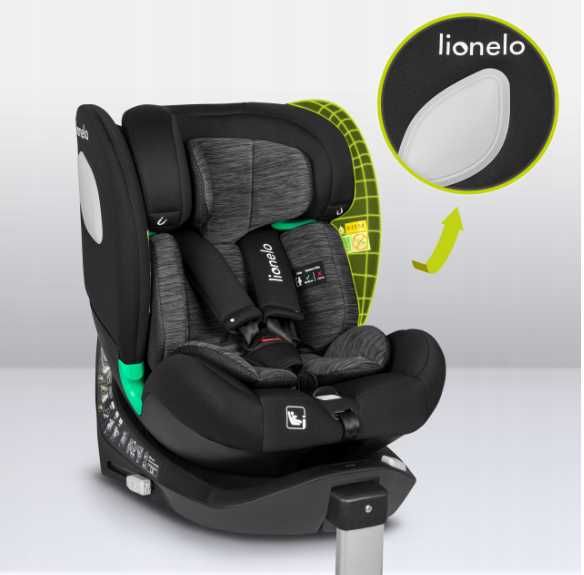 FOTELIK SAMOCHODOWY Obrotowy Przód Tył BRAAM ISOFIX 0-36kg do150cm 12l