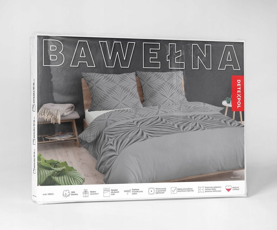 Komplet pościeli Bawełnianej Vicenza 220x200/3 częsci elegancka z wzor
