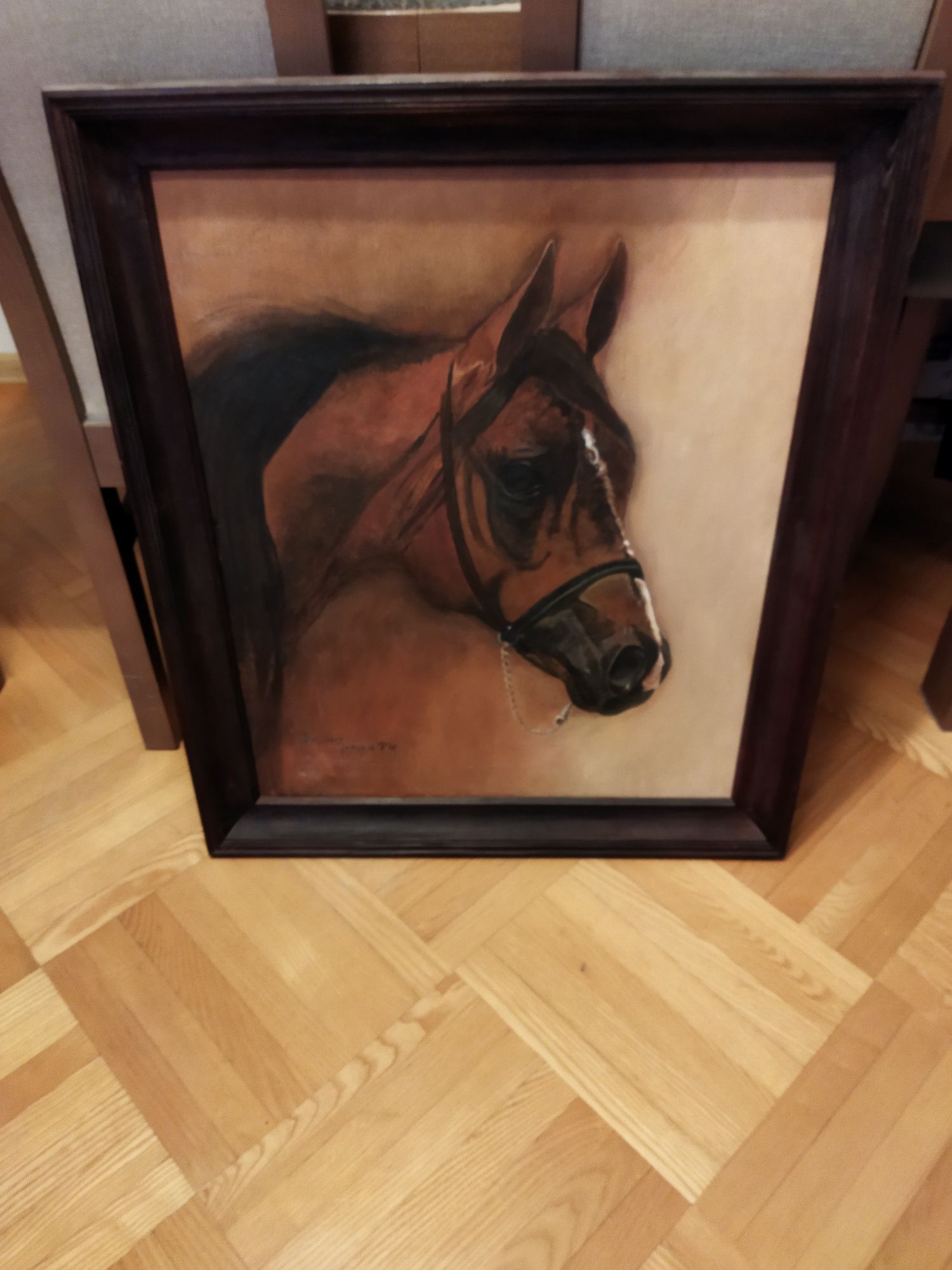 Obraz Głowa konia wymiar 75*65 z ramą