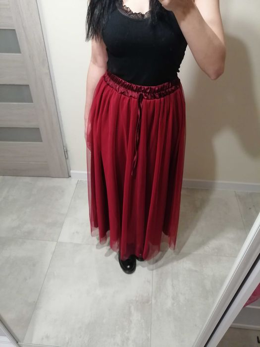 Bordowa spódnica
