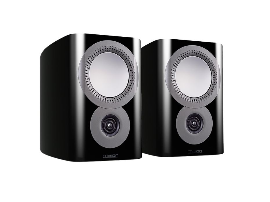 Mission ZX-1 czarne piano black podstawkowe kolumny głośnikowe stereo