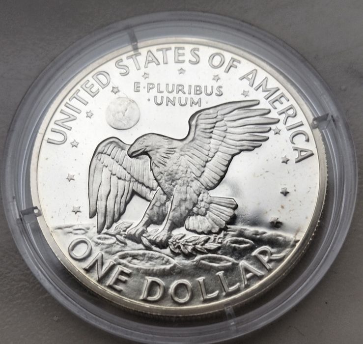 USA 1 Dolar 1971 r Einsenhower srebro Proof