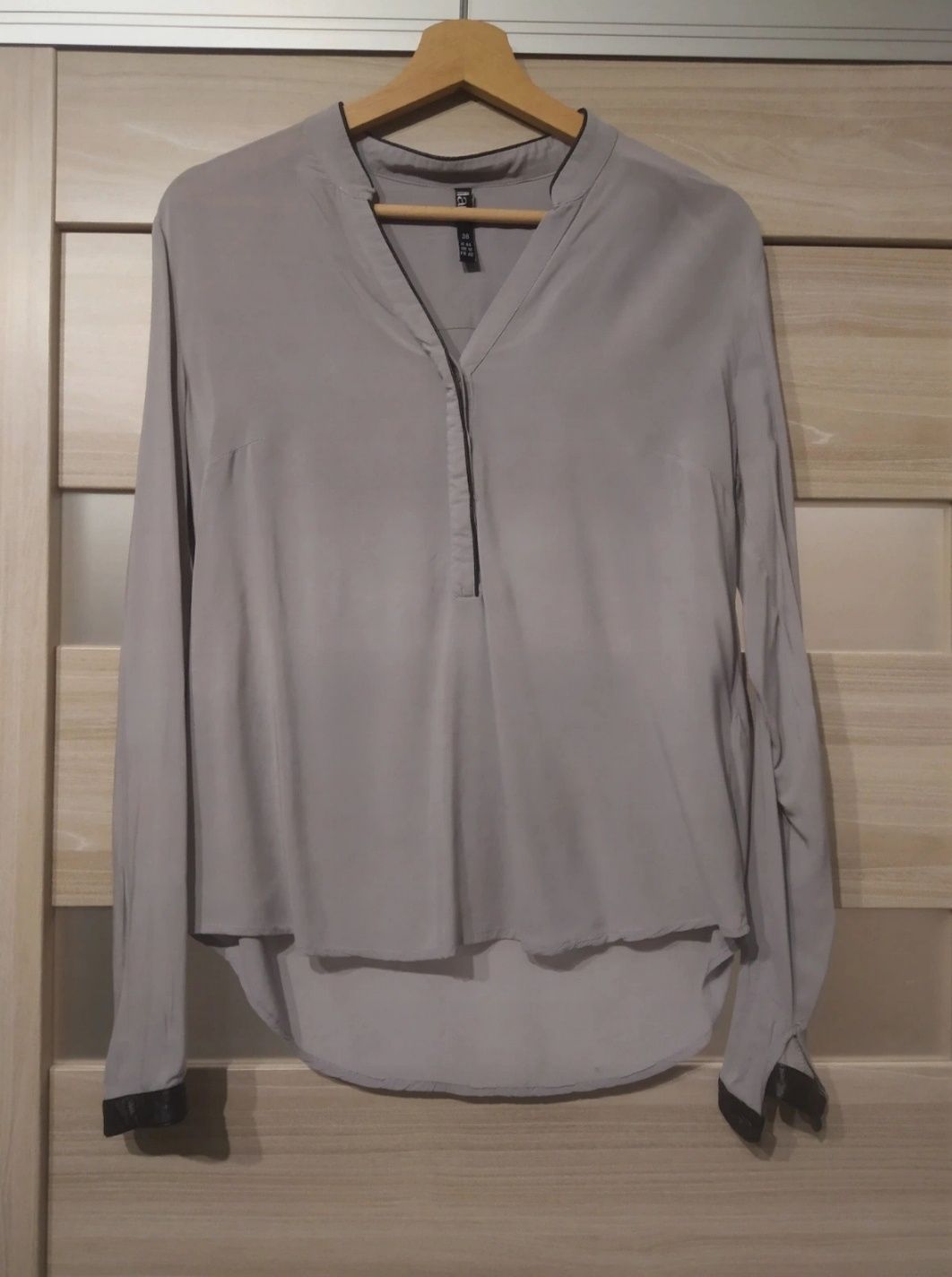 Bluzka koszulowa 38 #szara #lekka #casual #perełka