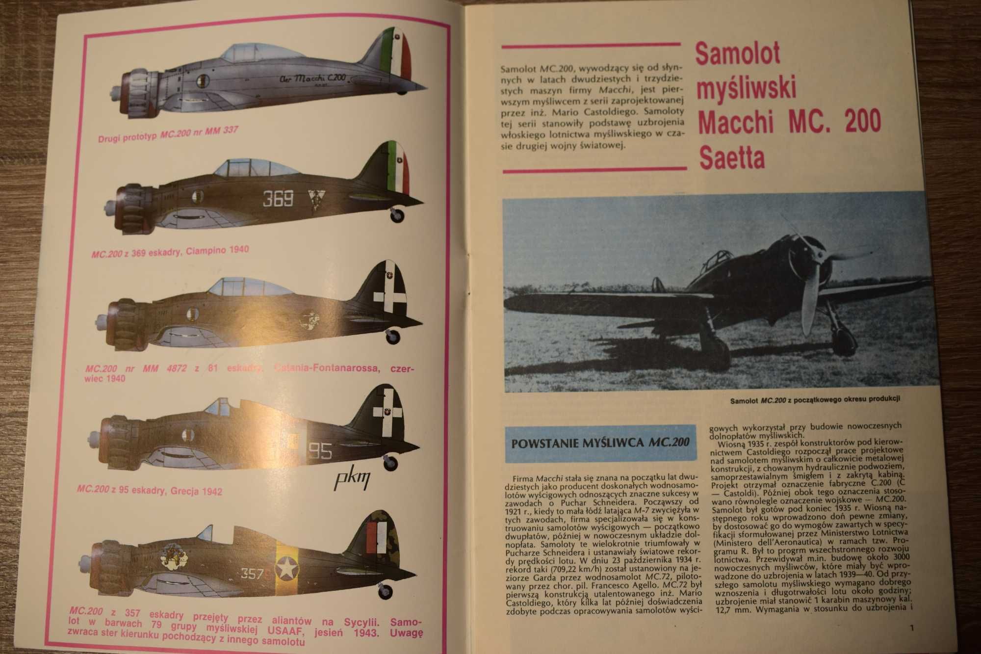 Samolot myśliwski Macchi MC. 200 Saetta - TBiU.