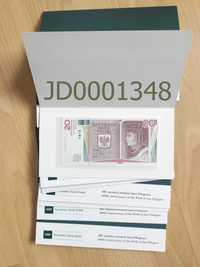 NUMER 1348 Banknot Kolekcjonerski NBP 20 zł JAN DŁUGOSZ 1050  Folder