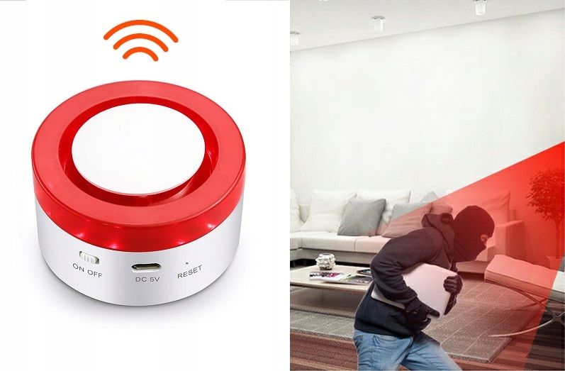 Bezprzewodowa Syrena Alarm Wifi Tuya