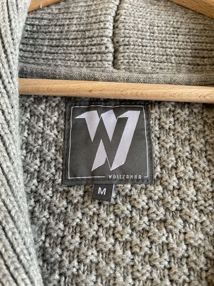 Szary sweter kardigan Wólczanka - M