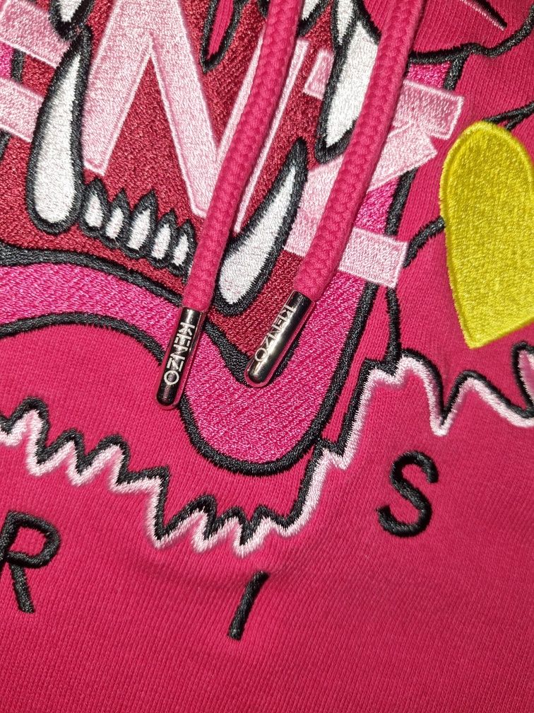 Różowa bluza z kapturem, Kenzo Paris, XS
