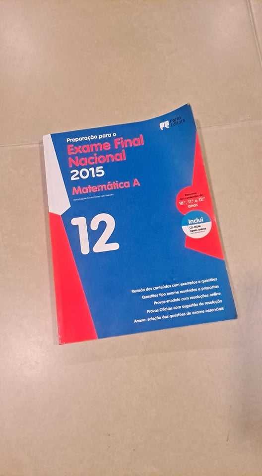 Livro Preparação Exame Final Matemática A 12ºANO  COMO NOVO