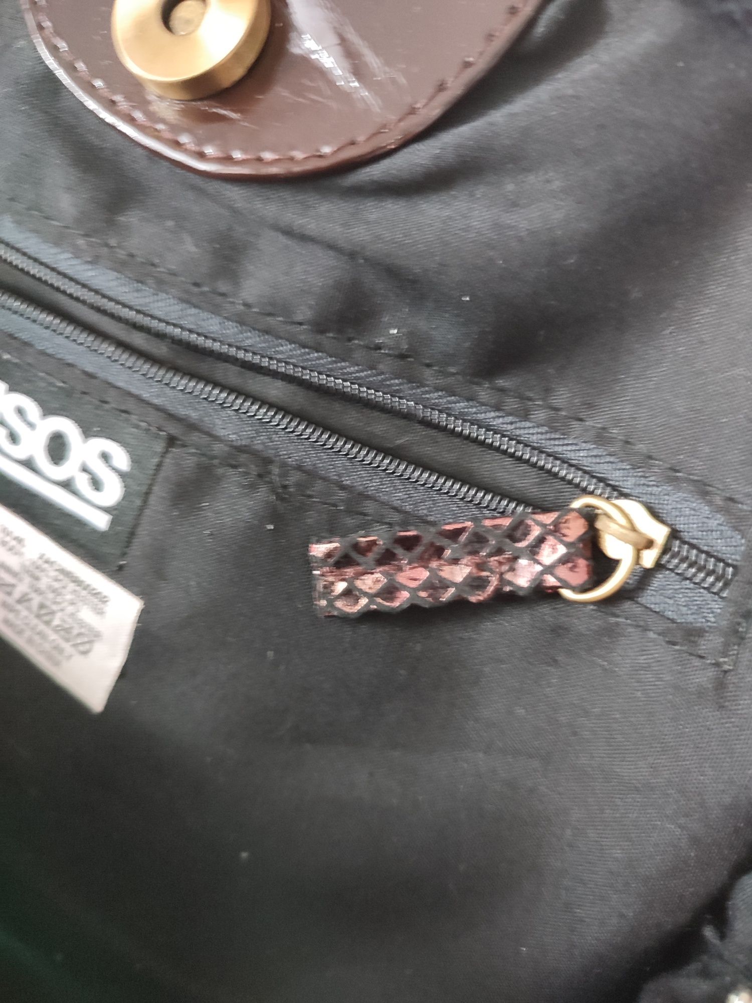 Torebka damska , różowo, złoto -brązowa, marki Asos