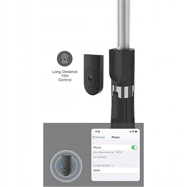 Bezprzewodowy Selfie Stick Statyw Tripod L01S