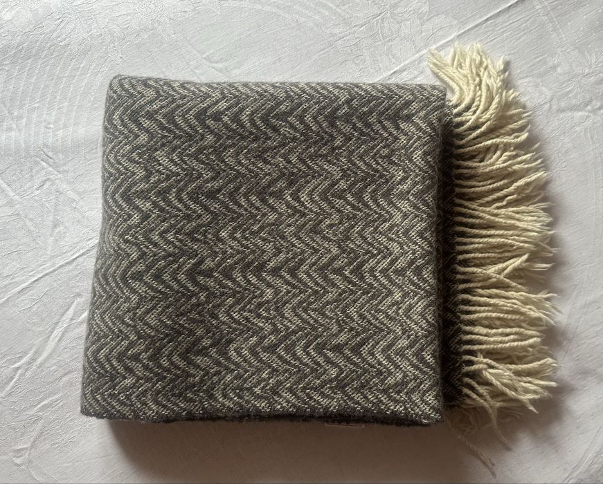 Теплый шерстяной плед 100% шерсть