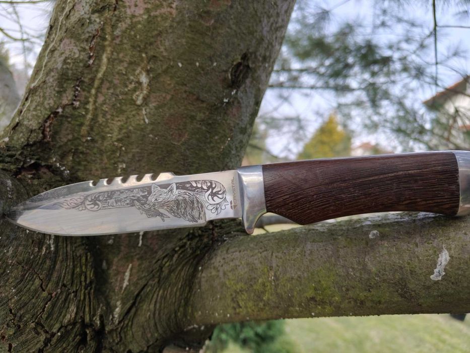 Nóż FINKA Myśliwski LIS CRYSTAL kabura