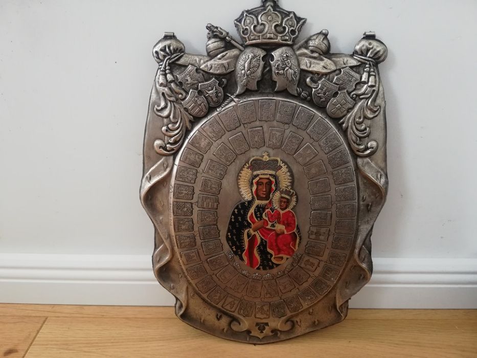 Piękny ryngraf z Matką Boską Częstochowską, polecam, unikatowy