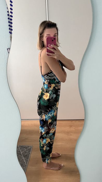 Kombinezon kwiatowy print