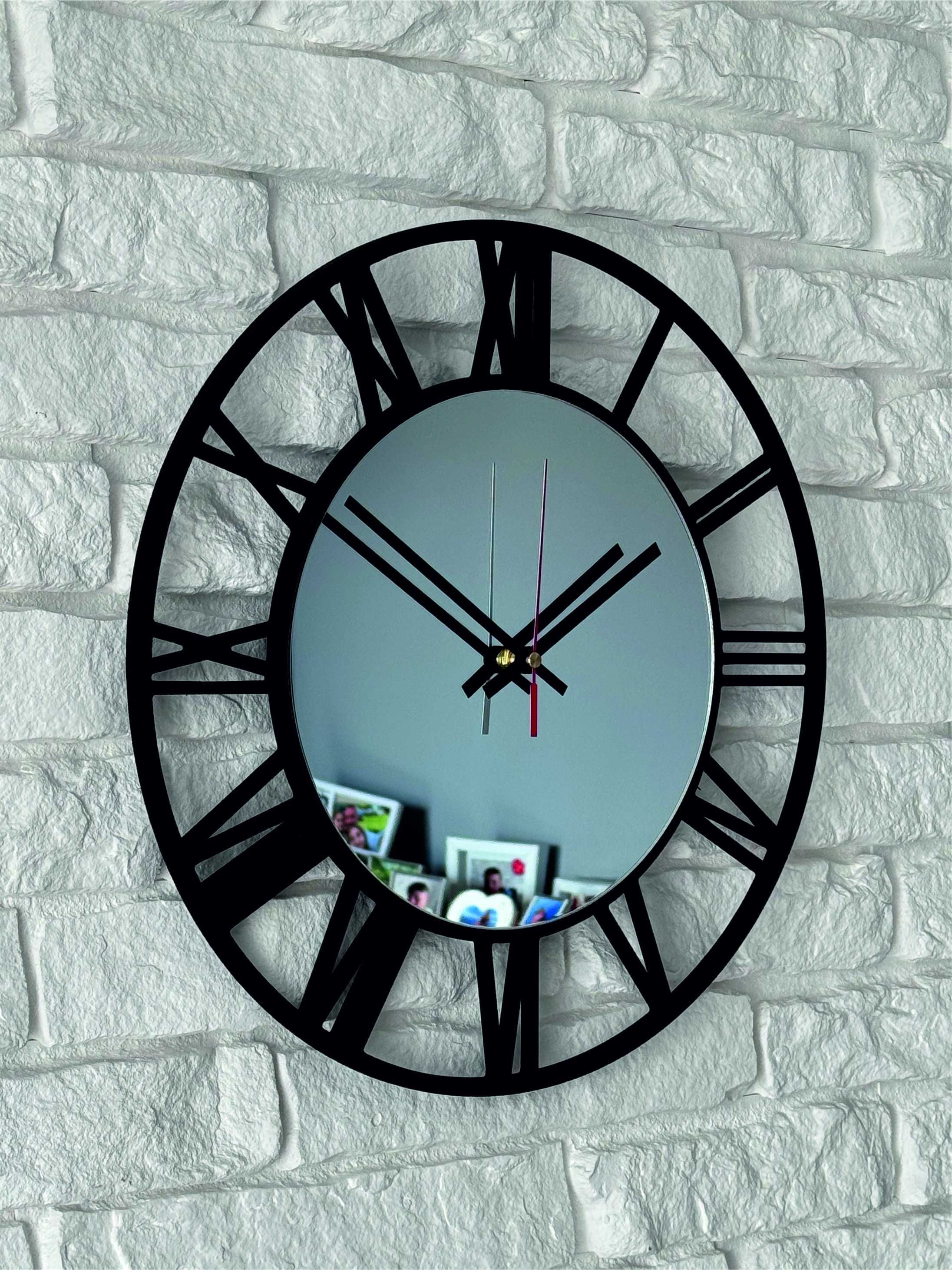 Zegar ścienny DYLAN 40 cm Lustro LOFT Nowoczesny Rzymski do Salonu