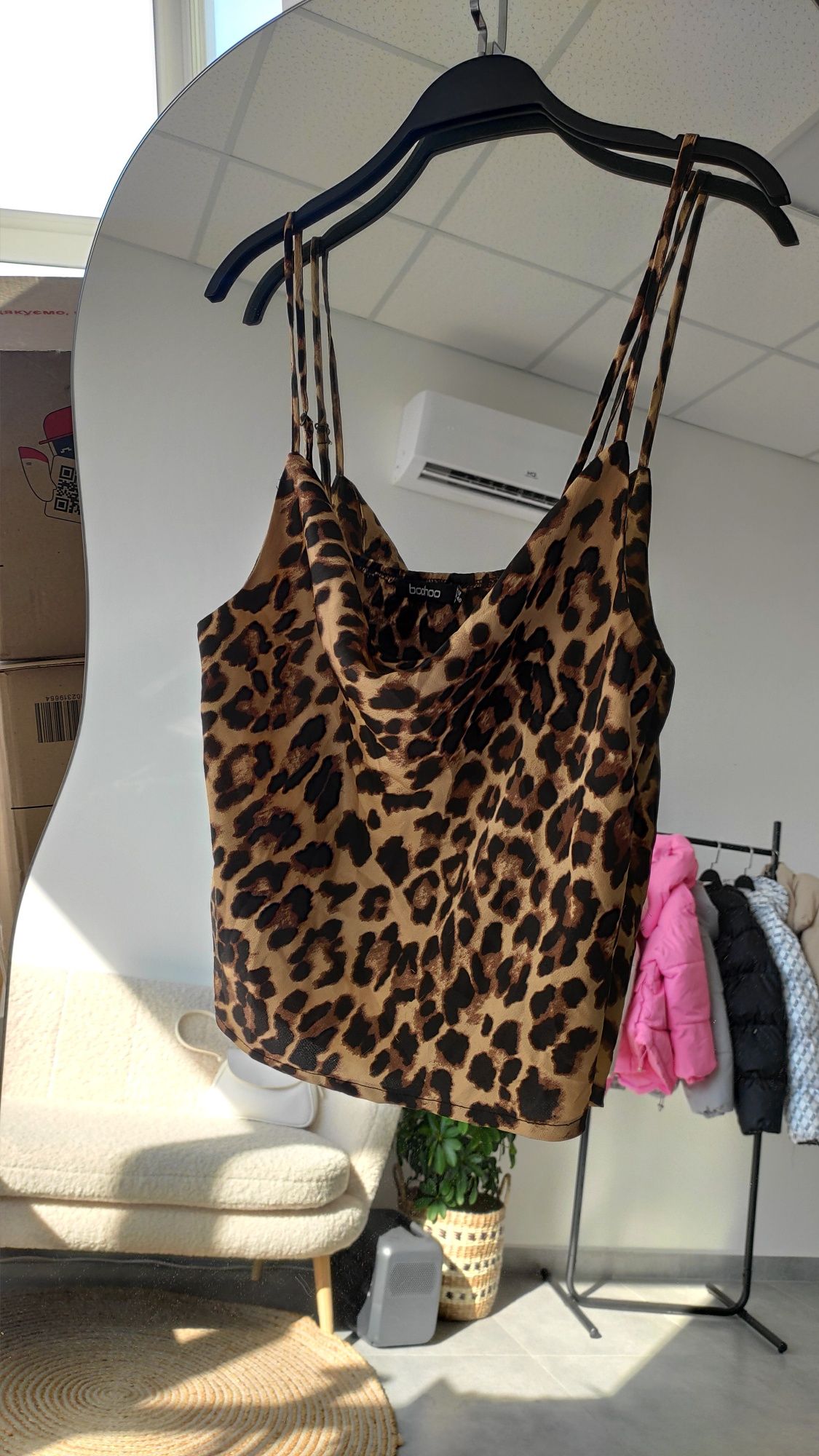 Майка леопард Boohoo