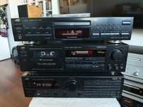 Zestaw audio JVC wzmacniacz/amplituner odtwarzacz CD odtwarzacz kaset