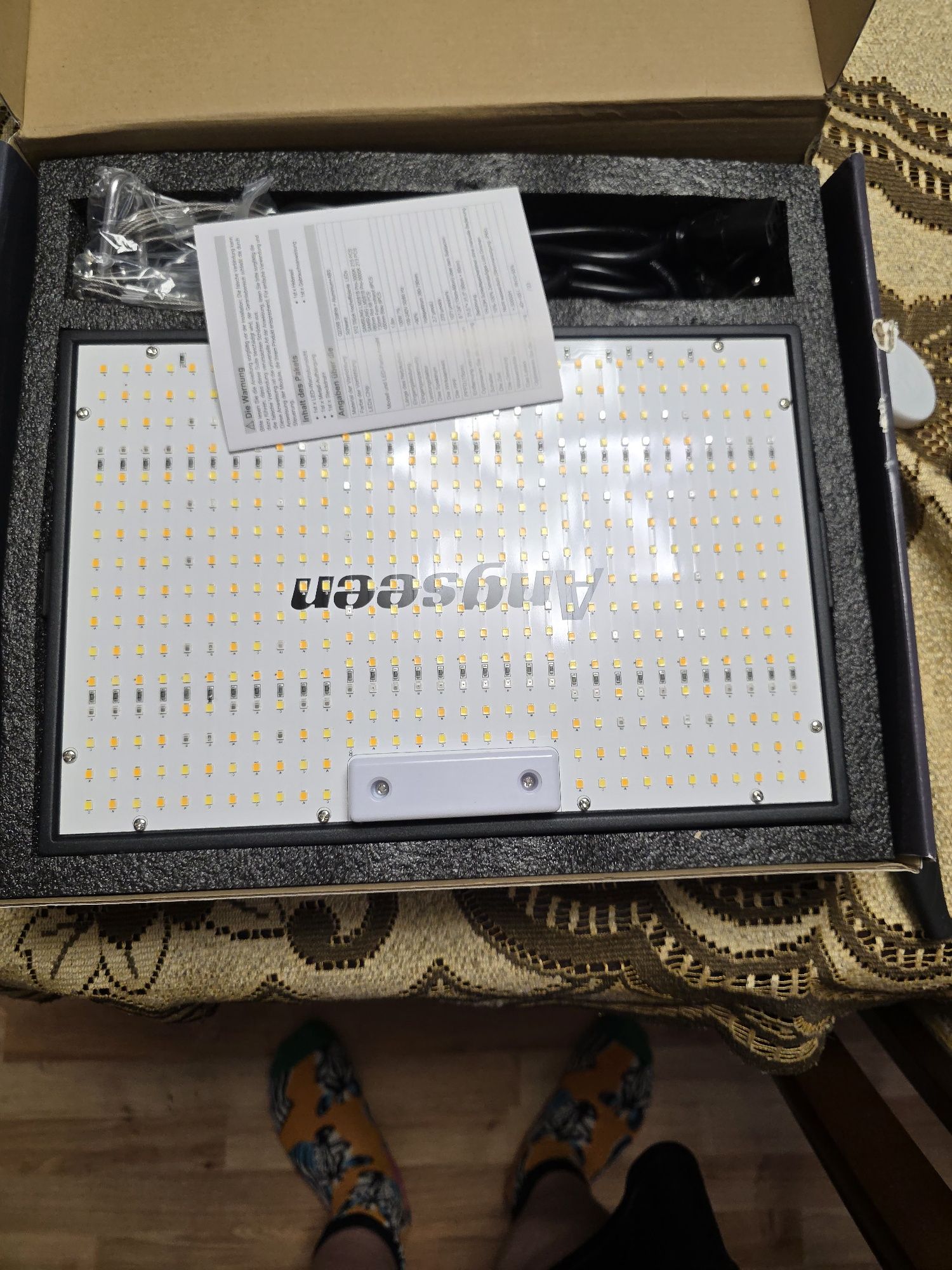 Oświetlenie do Uprawy Roślin Lampa LED Wisząca Angseen SR09 100W