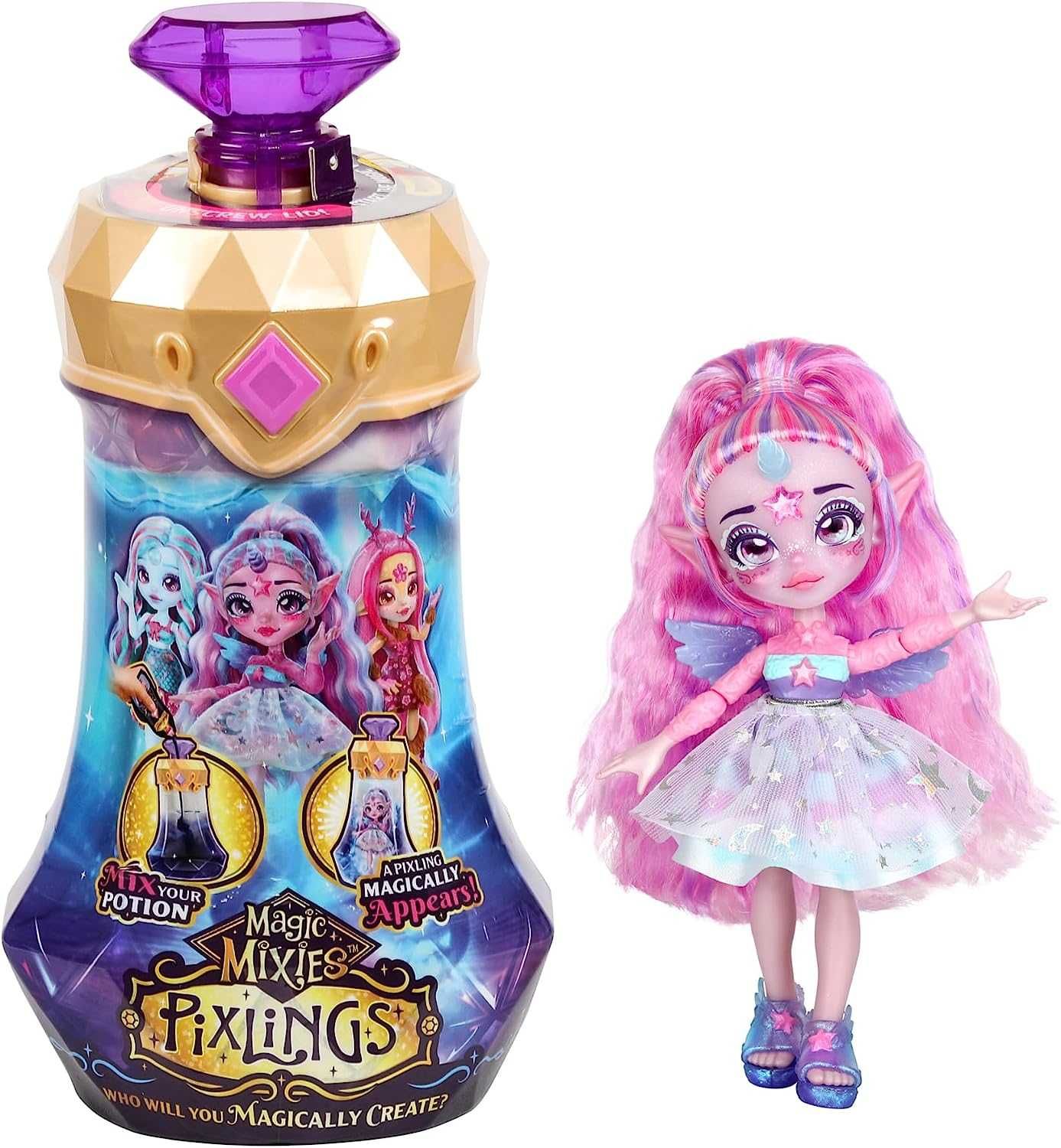 Кукла-сюрприз Magic Mixies Пикслинг Уния фиолетовая, Unicorn Pixling