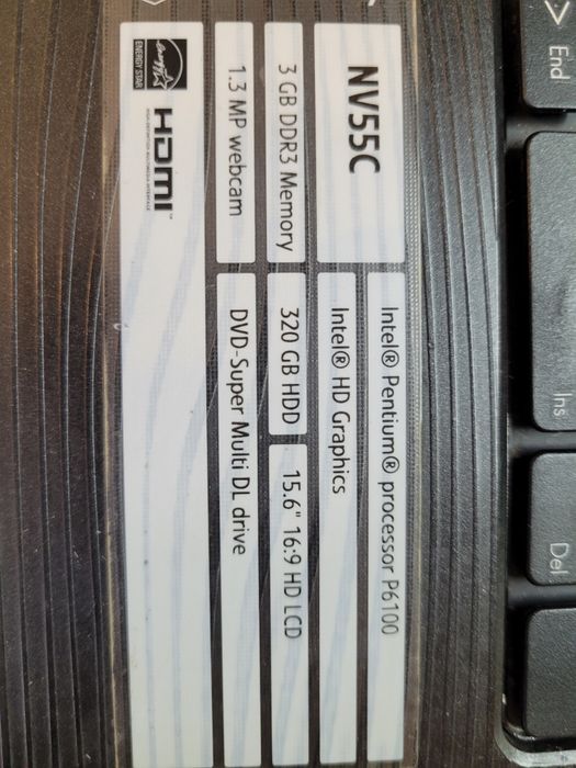 Ноутбук Acer Gateway NV55C