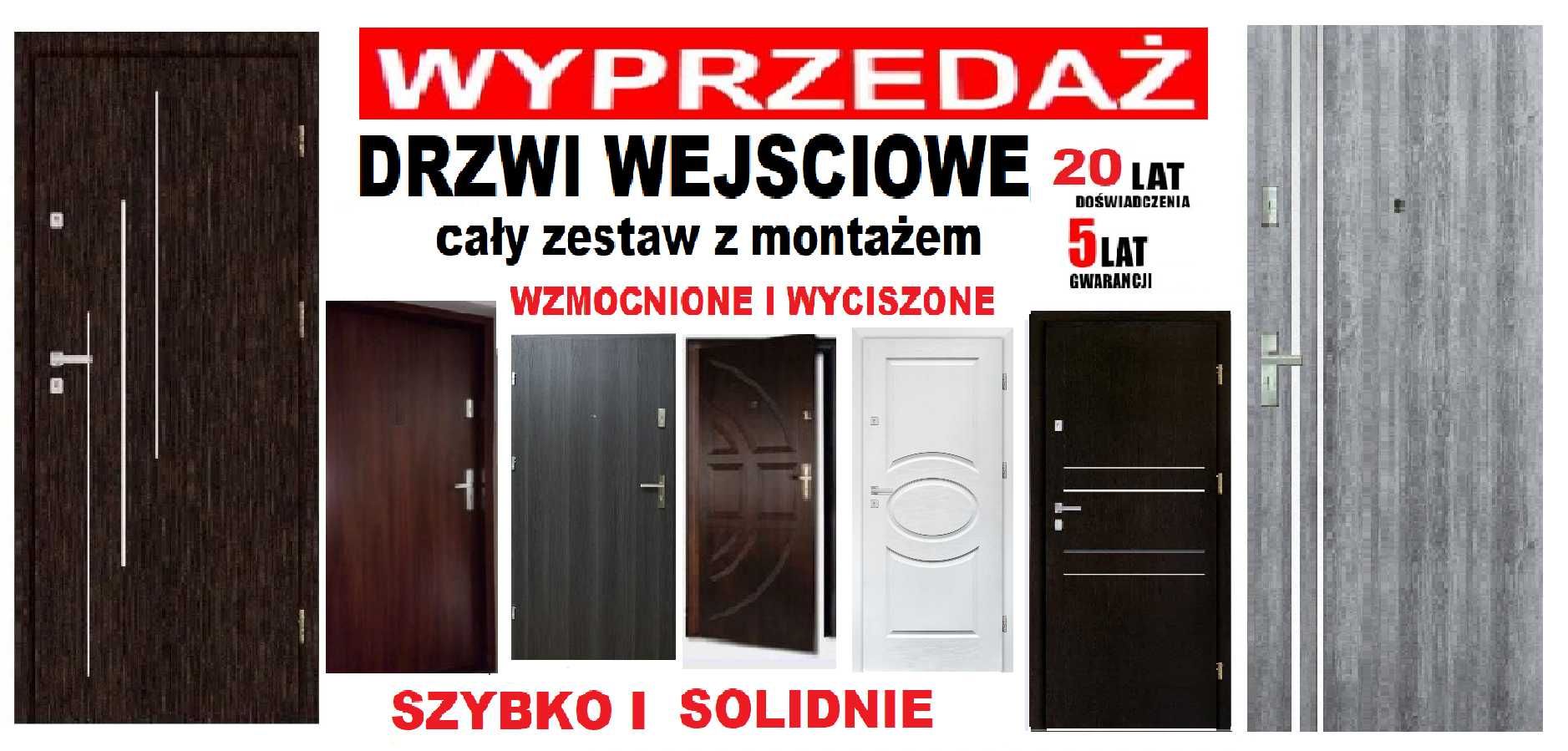 DRZWI zewnętrzne do mieszkania w bloku z montażem-WEJŚCIOWE-