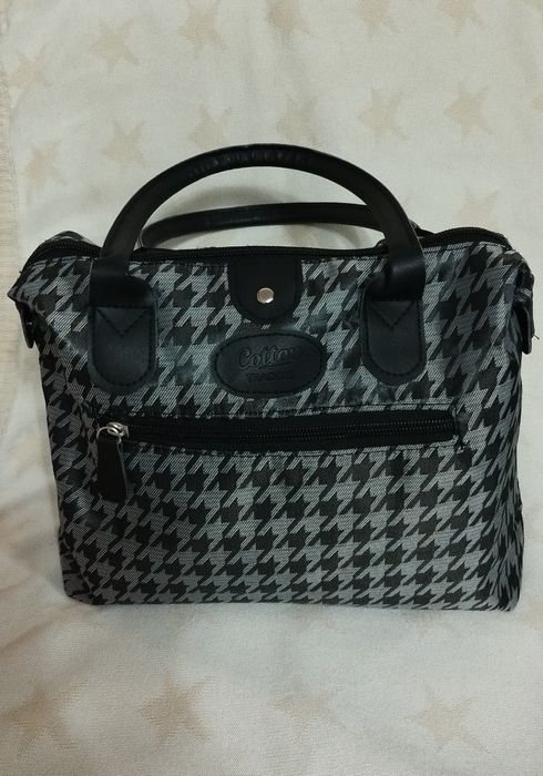 Сіро-чорна сумка з візерунком Cotton Traders