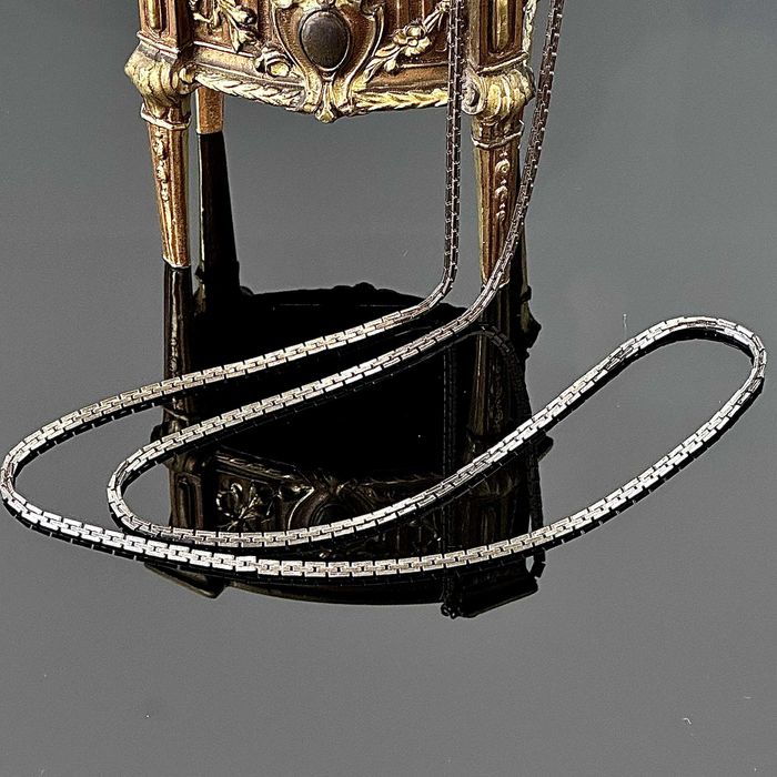 Srebrny łańcuch Art Deco z ok. 1920 roku, wykonany z srebra próby 835