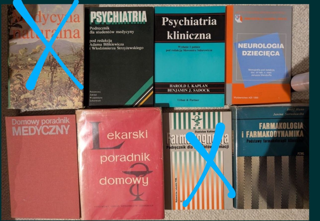 4 książek medycyna neurologia farmakologia