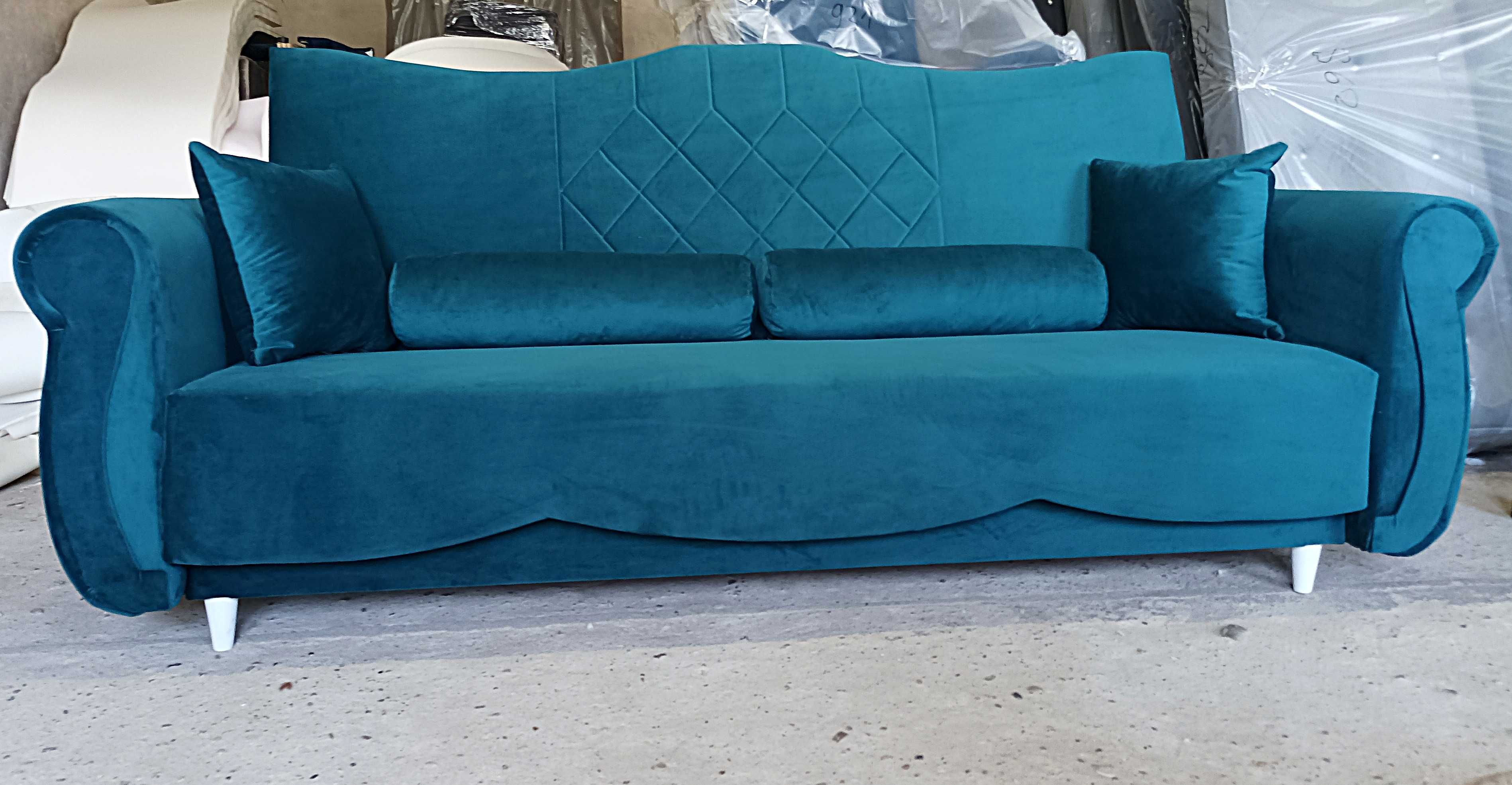 NA RATY kanapa sofa wersalka rozkładana z pojemnikiem łóżko Glamour