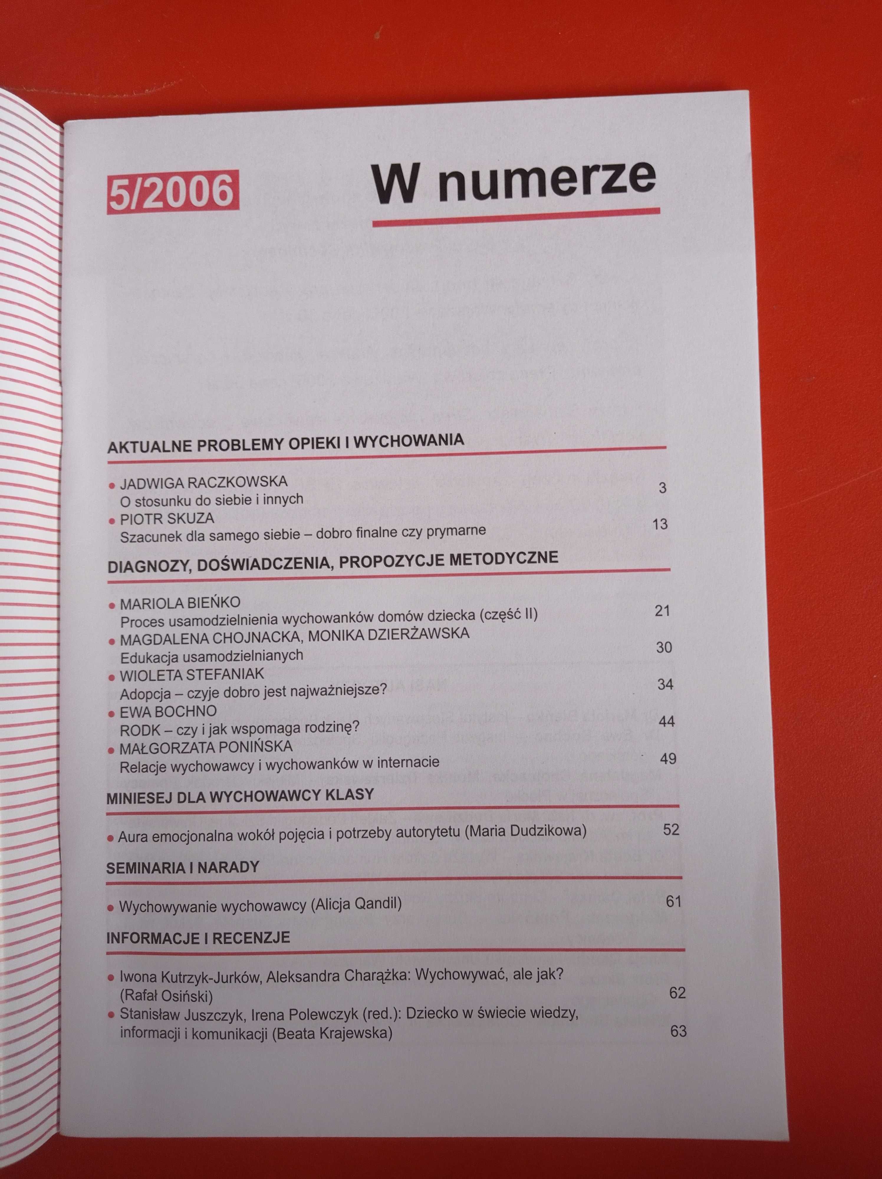 Problemy opiekuńczo-wychowawcze, nr 5/2006, maj 2006