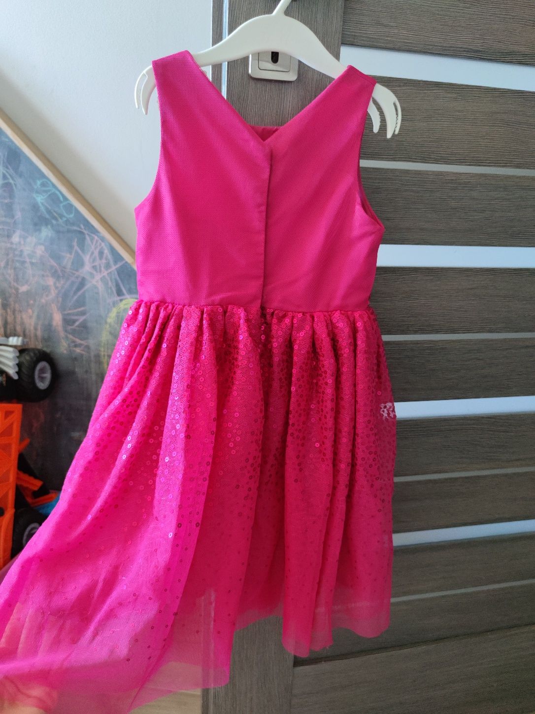 Sukienka balowa h&m 104 różowa