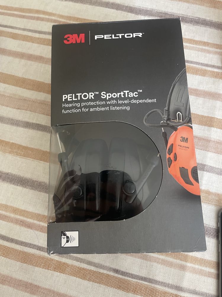 Активні навушники 3M Peltor SportTac -оливкові/помаранчеві