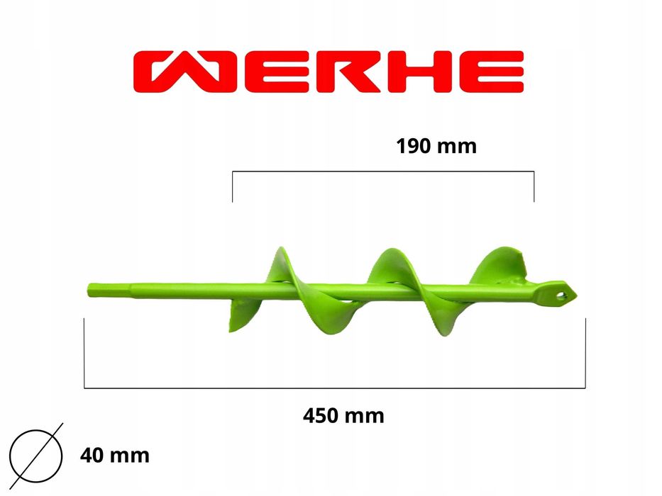 Wiertło glebowe 40x450 mm WERHE